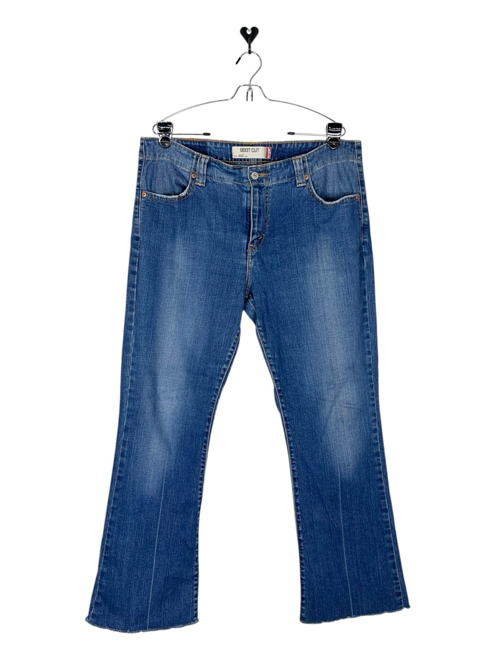 Levis bootcut 525 jeans Size 14 M raw hem denim